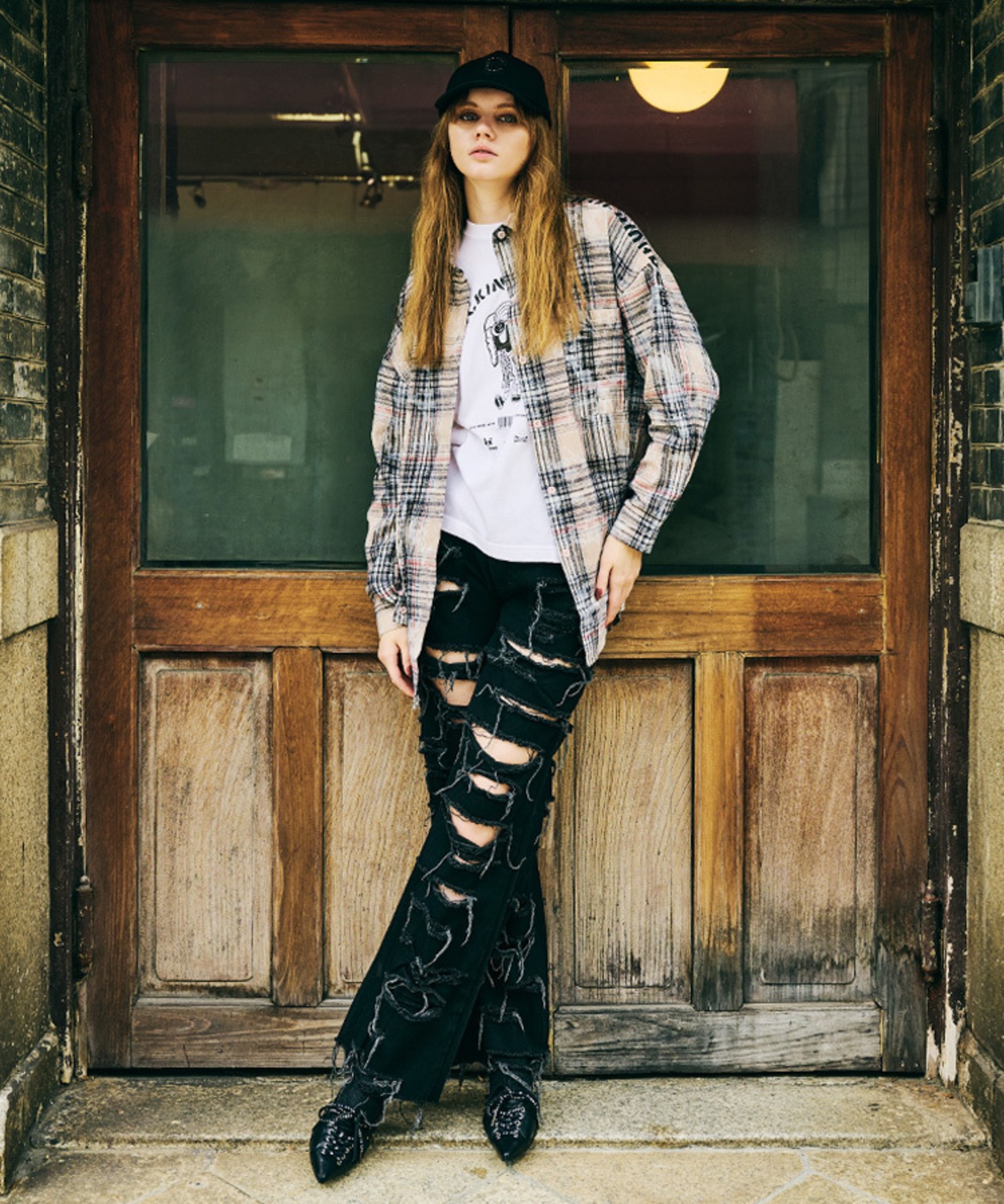 【ご予約専用】ギャザーロゴヴィンテージチェックシャツ CQ-47092