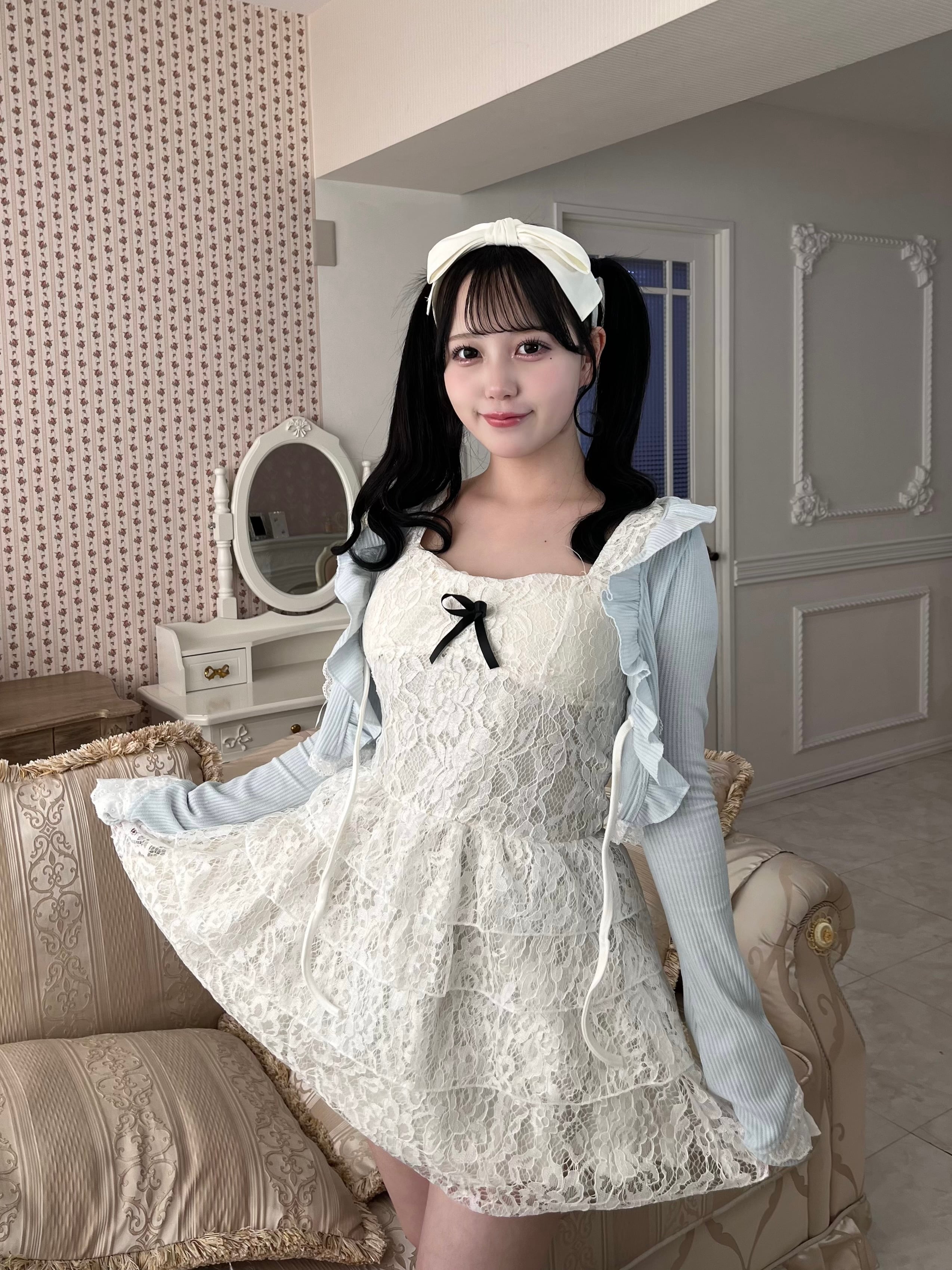 lace tiered cami op