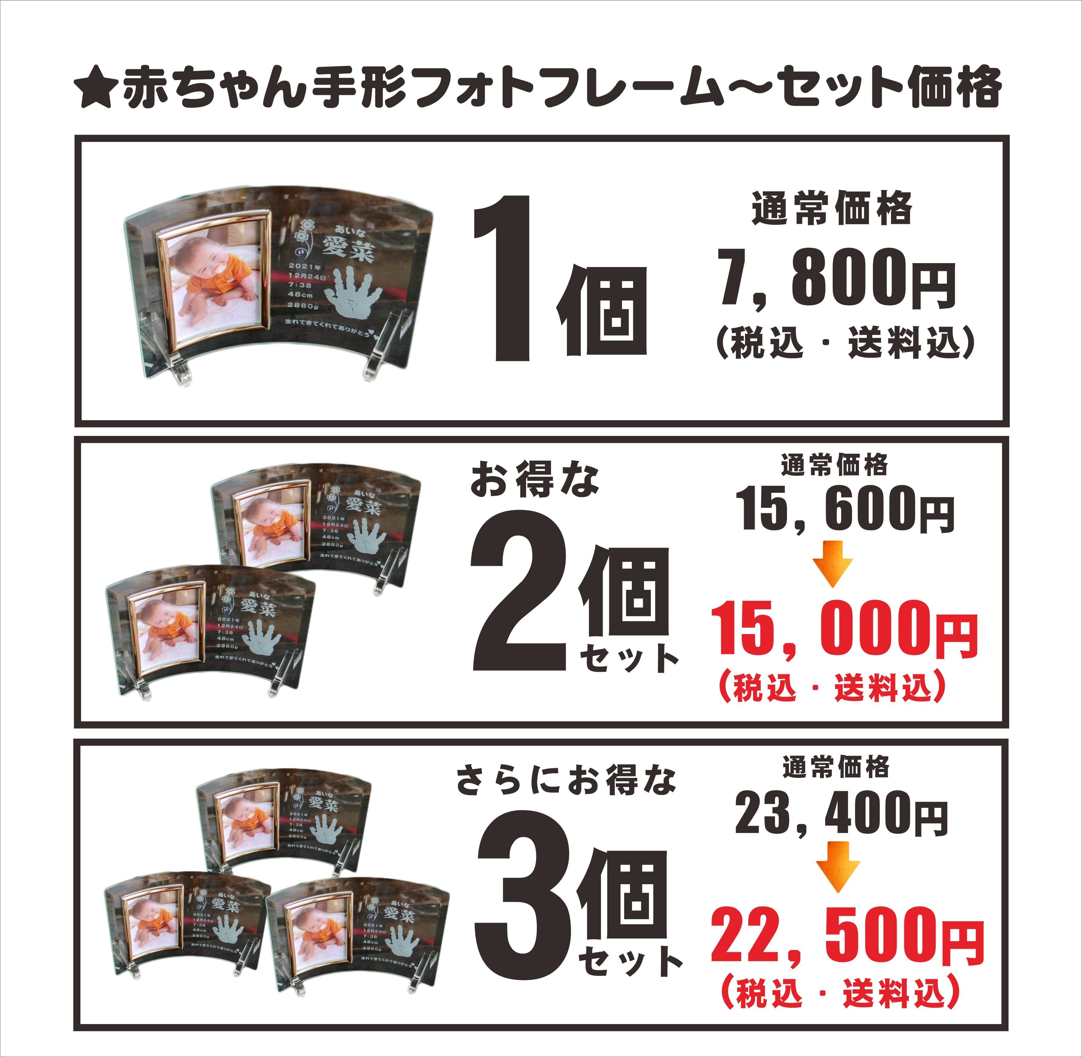 3個セット 赤ちゃん 手形 ガラス フォトフレーム 誕生月 スワロフスキー ラインストーン 誕生日 出産祝い 送料無料