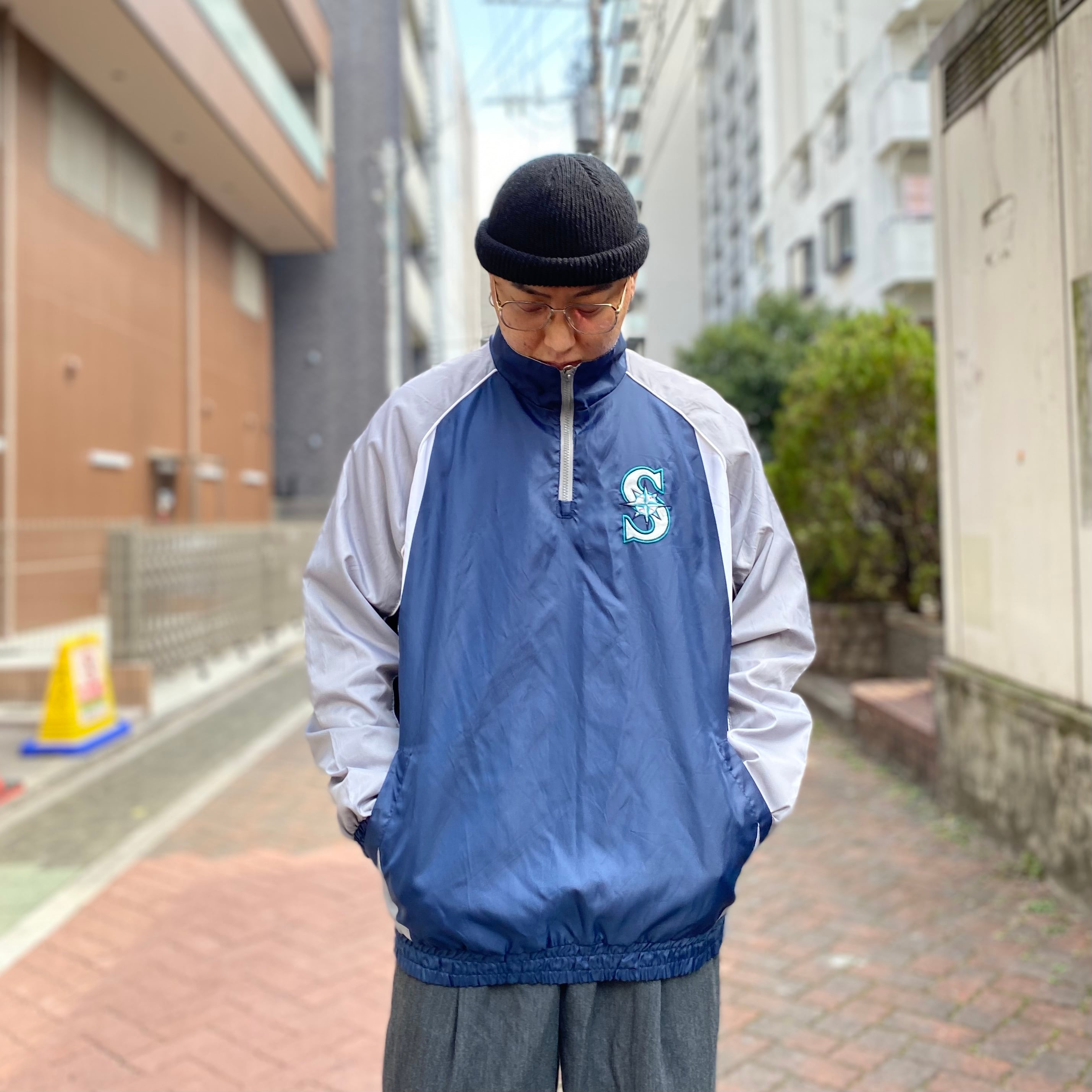 size : L【SEATTLE MARINERS 】シアトル・マリナーズ チーム ナイロン