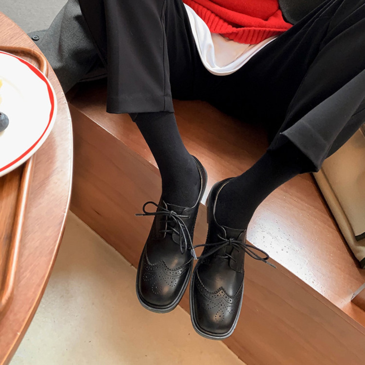 レースアップ ブリティッシュ ブローグシューズ 2color W10426