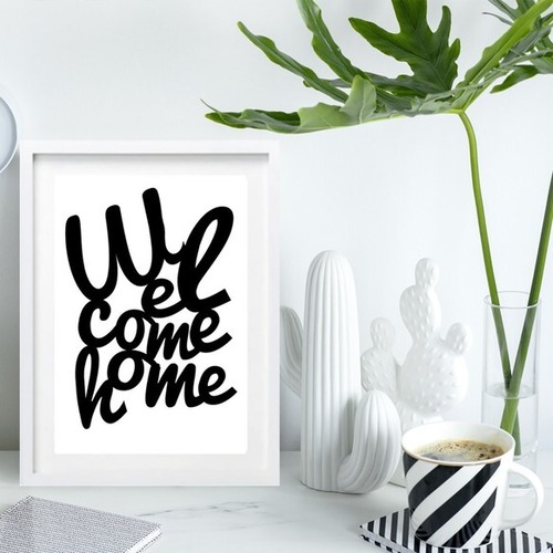 SILHOUETTE Art poster#WELCOME HOME (A4)