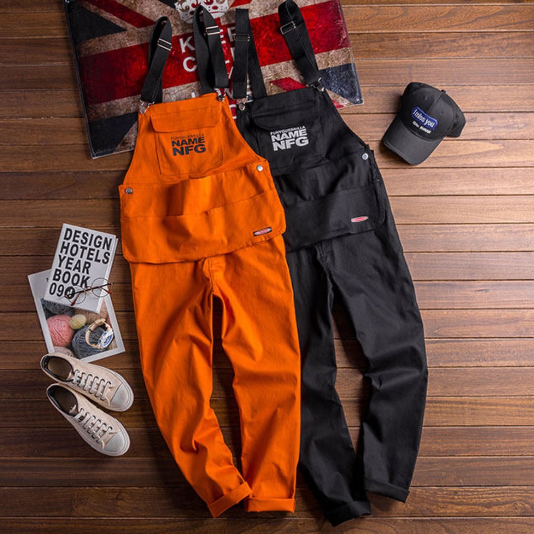 straight-leg cargo overalls(GV437)