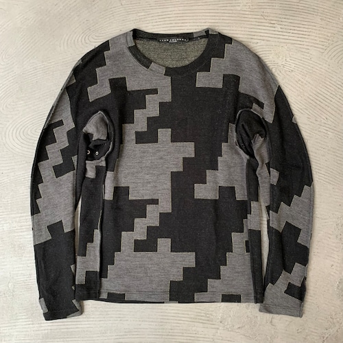 JEAN COLONNA / Houndstooth dot pattern long sleeve