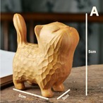 【木製 インテリア オブジェ】猫 ネコ 置物 ２色展開 かわいい 癒し コンパクト 省スペース 母の日 ギフト