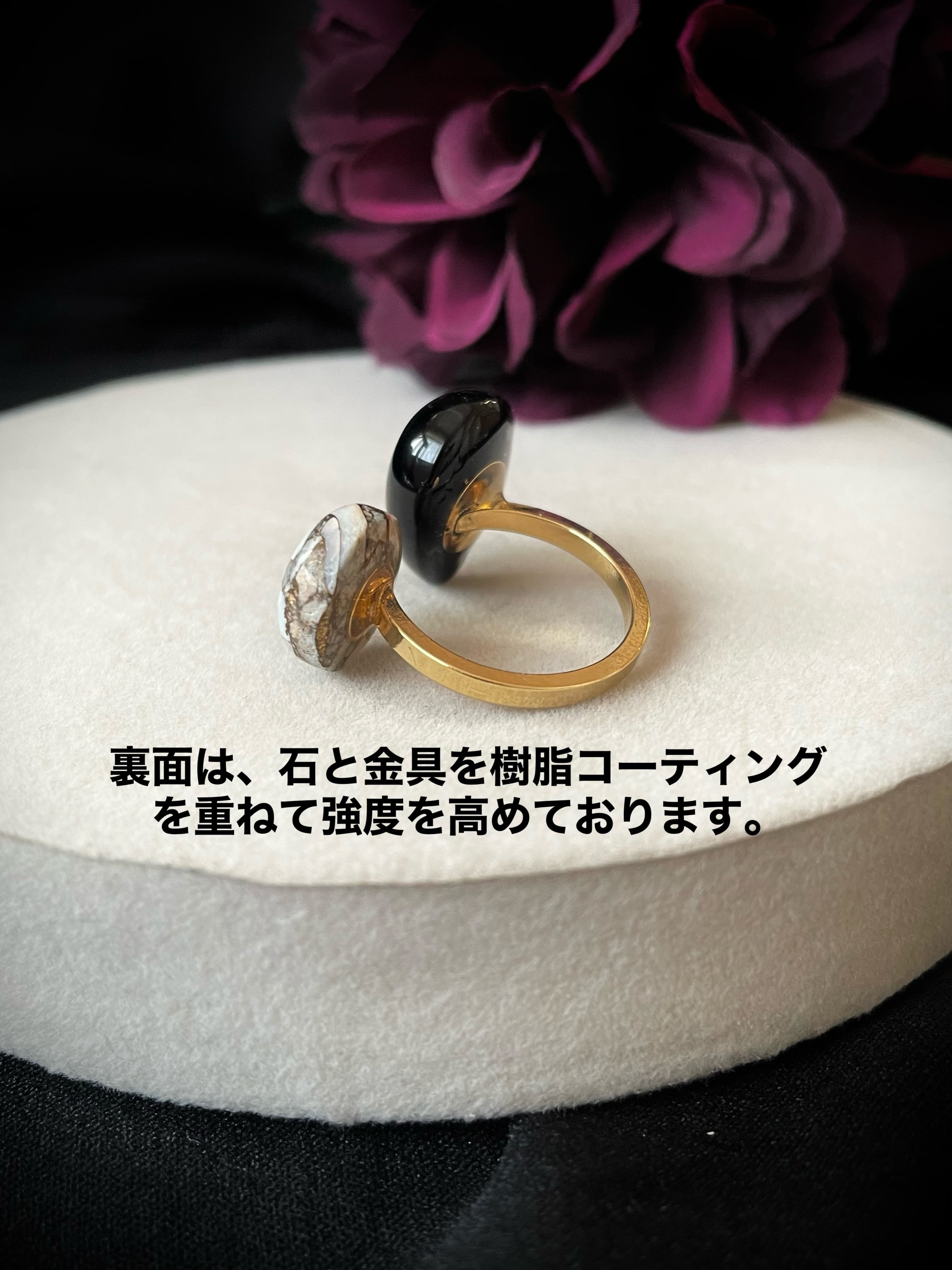 数量限定【褒められリング】私だけの天然石フォークリング