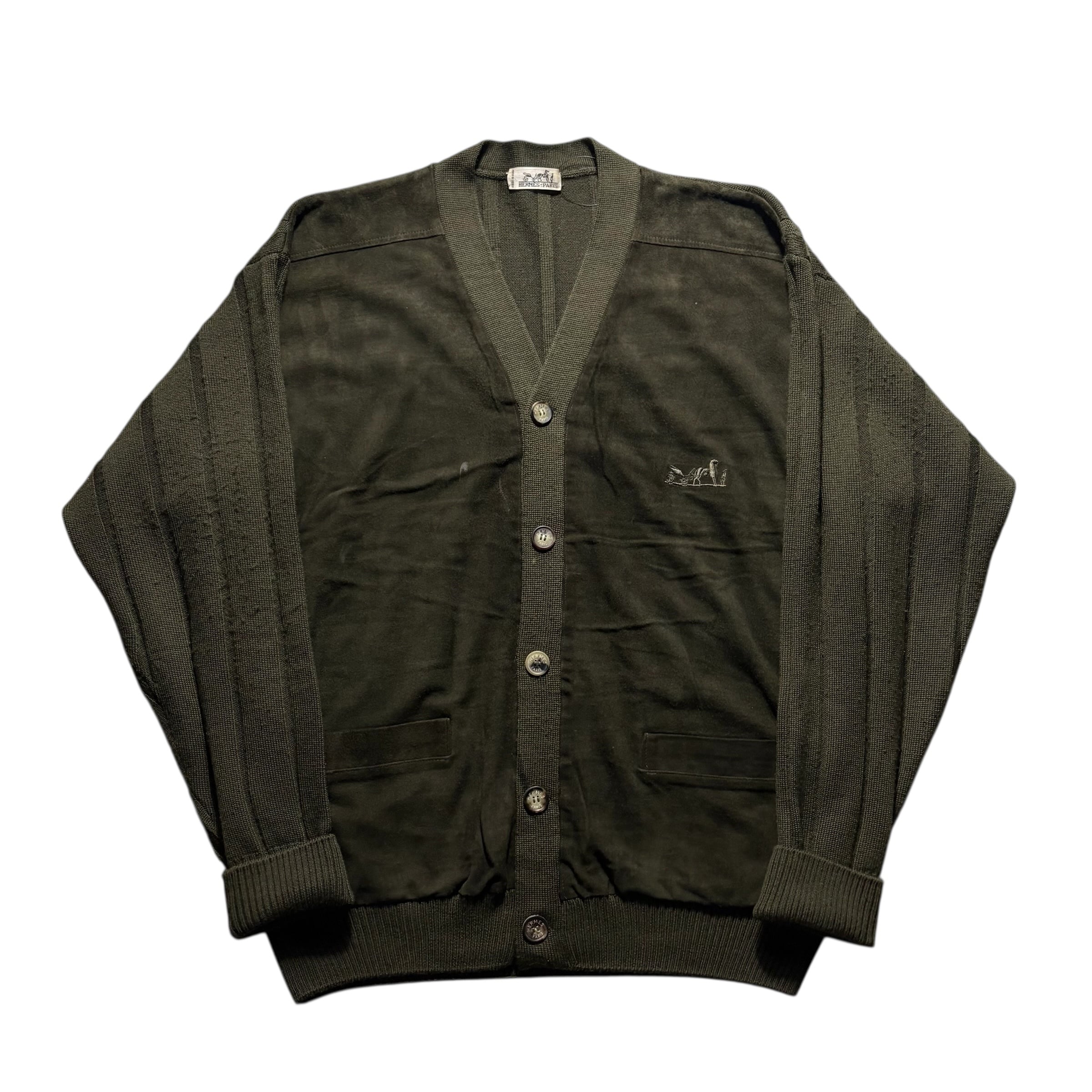 archive DRIES VAN NOTEN native pattern zip-up knit cardigan | NOIR