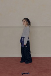 韓国子供服 / growb / ラベル Tシャツ / 秋服 *XS~JM*