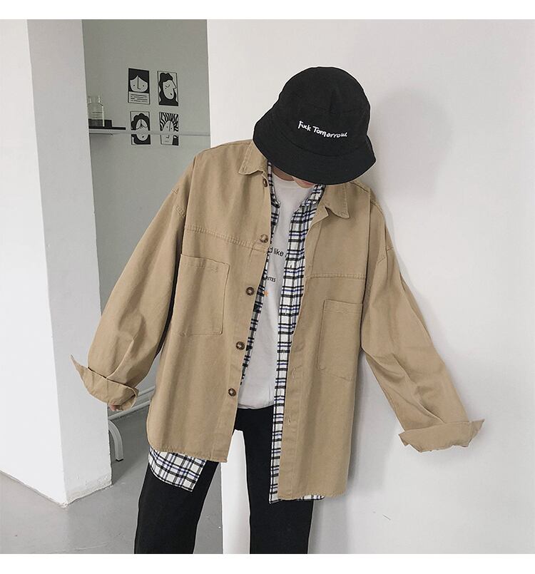 全2色 ジャケット 羽織 カジュアル 無地 シンプル シャツ