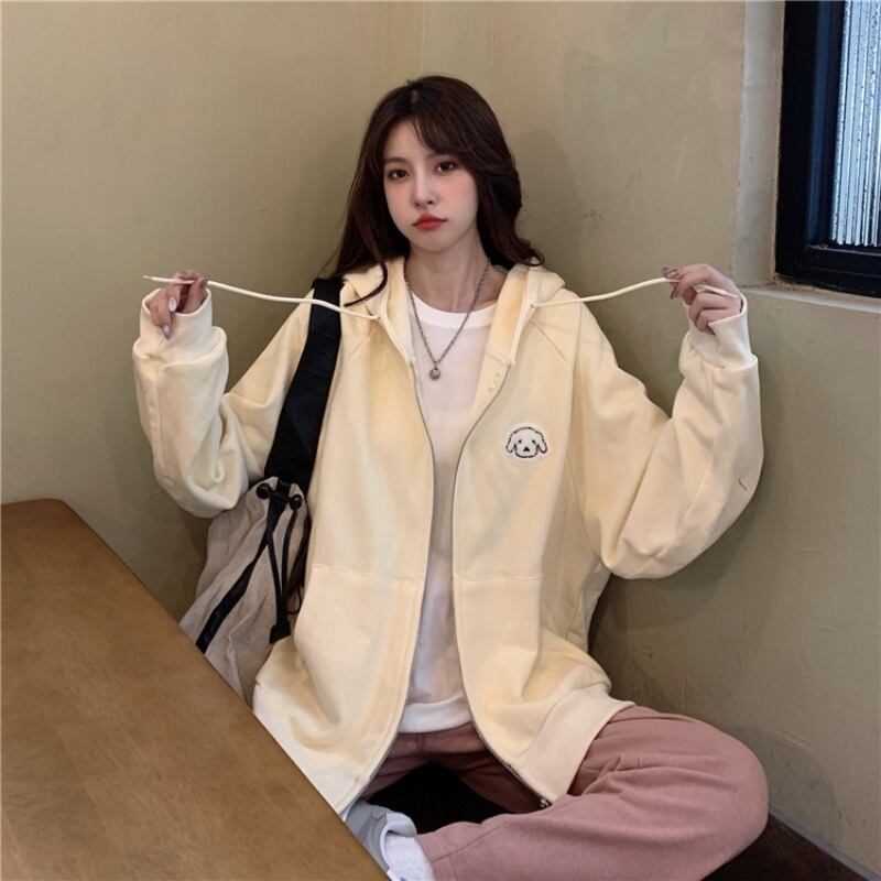 オータムトップス フードセーター レディーススプリング薄手カーディガンショートコート 春物 秋物 萌量不足34728868171