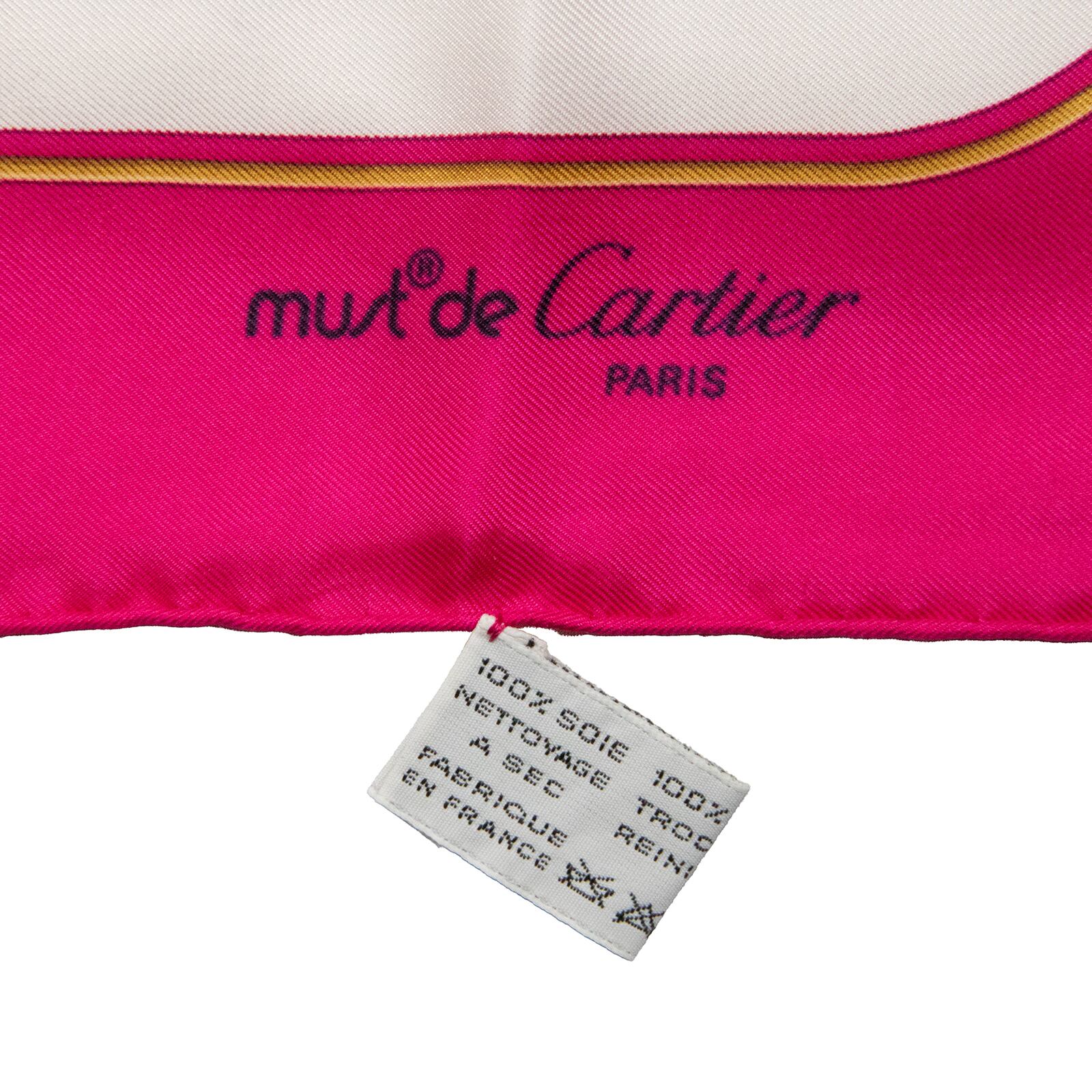 マストドゥ カルティエ 大判スカーフ 未使用品 カルティエ Cartier must de マスト ドゥ 箱付き 大判