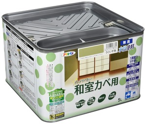 【新着特価】アサヒペン NEW水性インテリアカラー和室カベ用 5L うぐいす色 塗料 ペンキ 室内 壁用 ツヤ消し 1回塗り 無臭 防カビ 低VOC シックハウス対策品 日本製