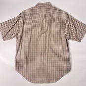 90s 00s POLO JEANS CO. ポロ ジーンズ チェック 半袖シャツ M/ベージュ系 メンズ ラルフローレン オールド インパクト21