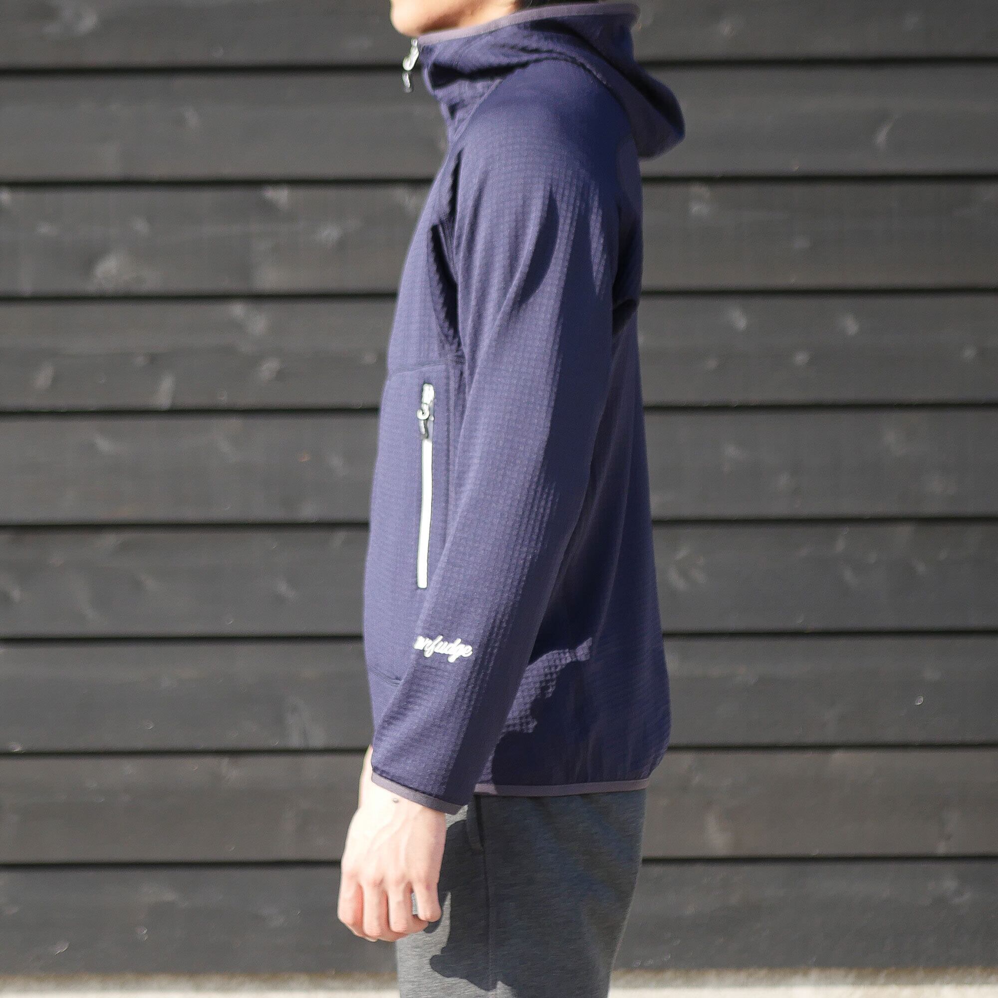 2023 UN2100 Light weight fleece hoody / navy | unfudge ONLINE STORE powered  by BASE