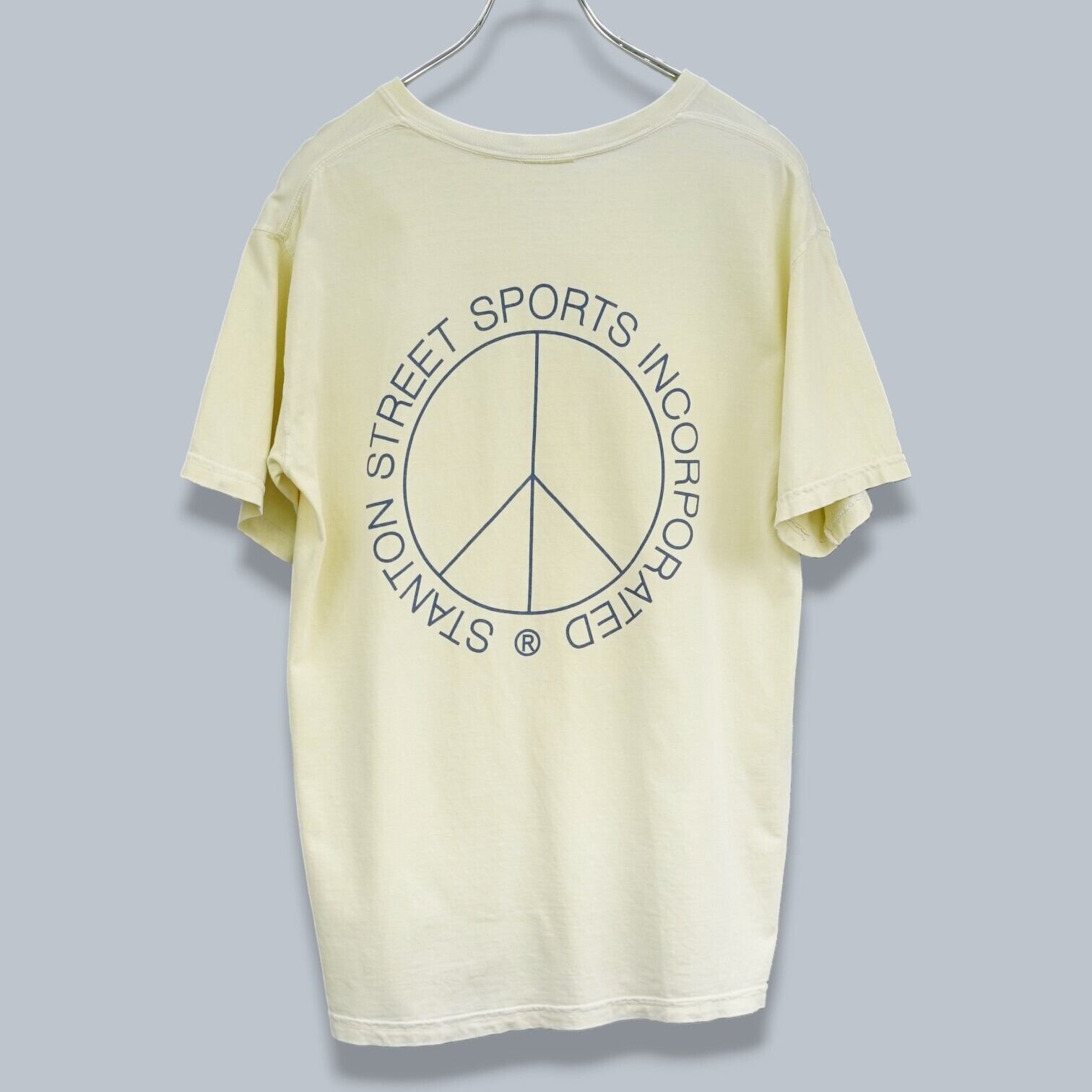 Stanton Street Sports / ONLY NY ピースロゴTシャツ クリームイエロー M