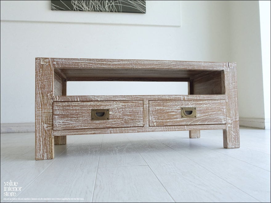 「A様 オーダーテレビ台 」チークテレビ台flat80cmWW引出し 新品 ローボード TVボード AVボード 銘木 テレビボード ナチュラル 木製 総無垢 真鍮金物 和風 送料無料