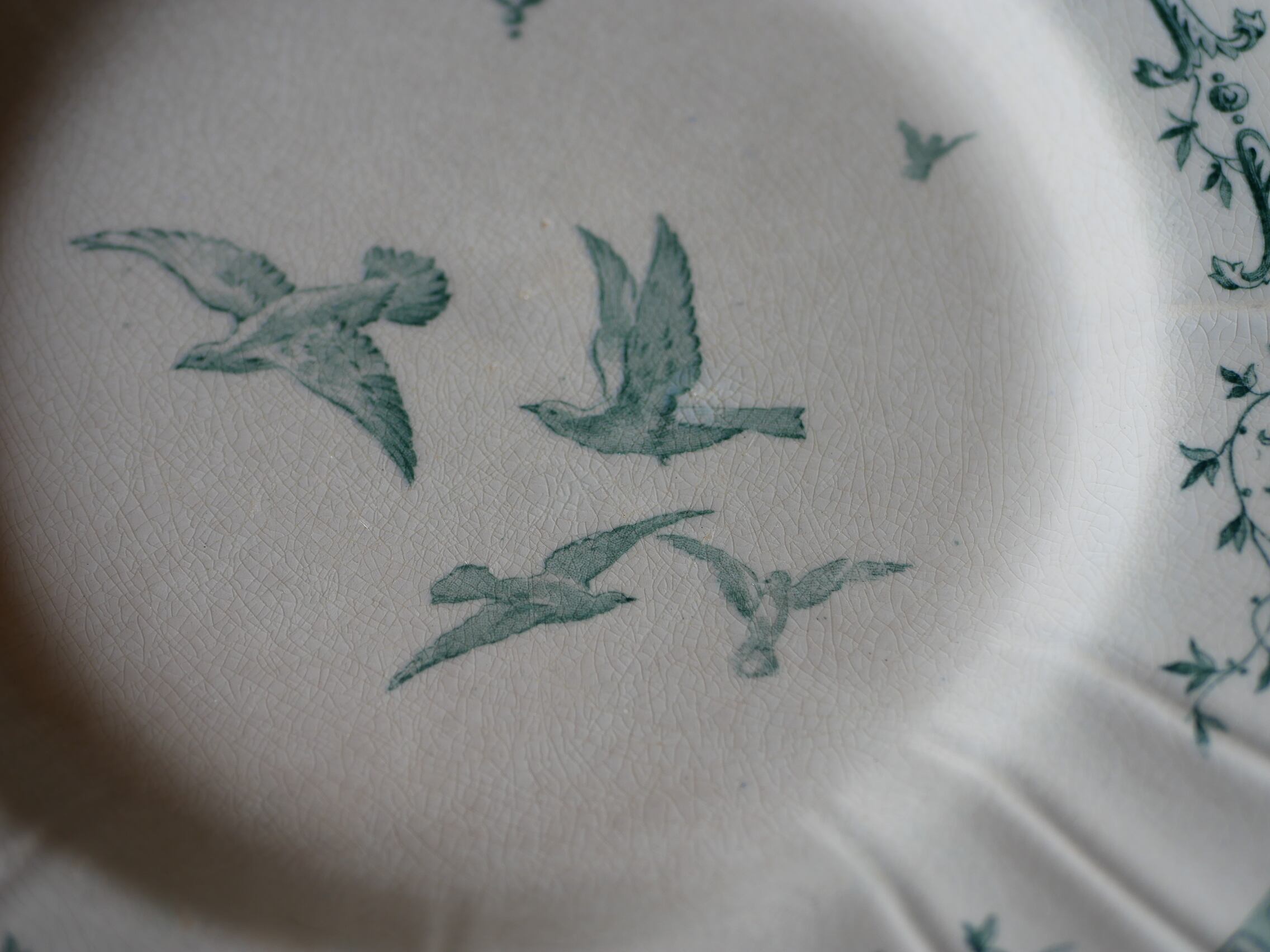 在庫→2 GIEN ”マリーアントワネット” プレートフランスアンティーク