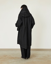 i'm here - with PIPING : M-65 HOODIE COAT : black / (アイム ヒアー パイピング: M-65 パーカーコート : ブラック)