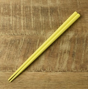 カラフルスティック箸 イエロー Colorfull Chopsticks - 【キッチン雑貨/Brounie１】