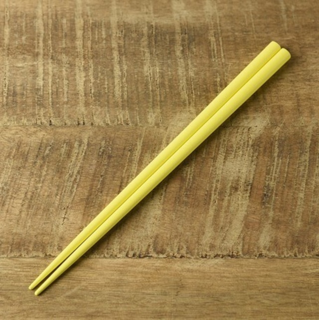カラフルスティック箸 イエロー Colorfull Chopsticks - 【キッチン雑貨/Brounie１】