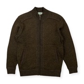 Crocodile クロコダイル ジップアップ ウールニット ジャケット カーディガン サイズ M /オリーブグリーン系