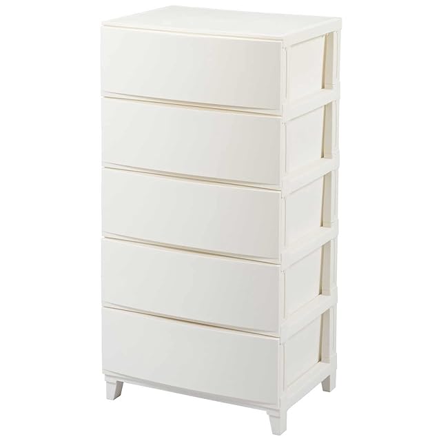 モノグラム　チェスト　5段　引出し　ホワイト　トランク　高さ100　収納　バッグ モノグラム チェスト 5段 引出し ホワイト トランク 高さ100 収納