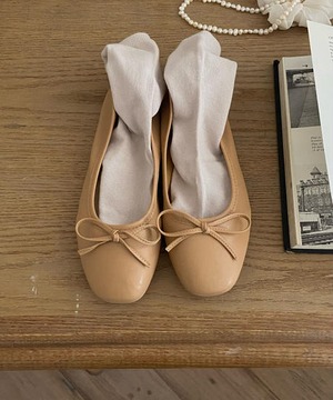 《即納商品》ribbon flat shoes (ivory / beige / silver / black)