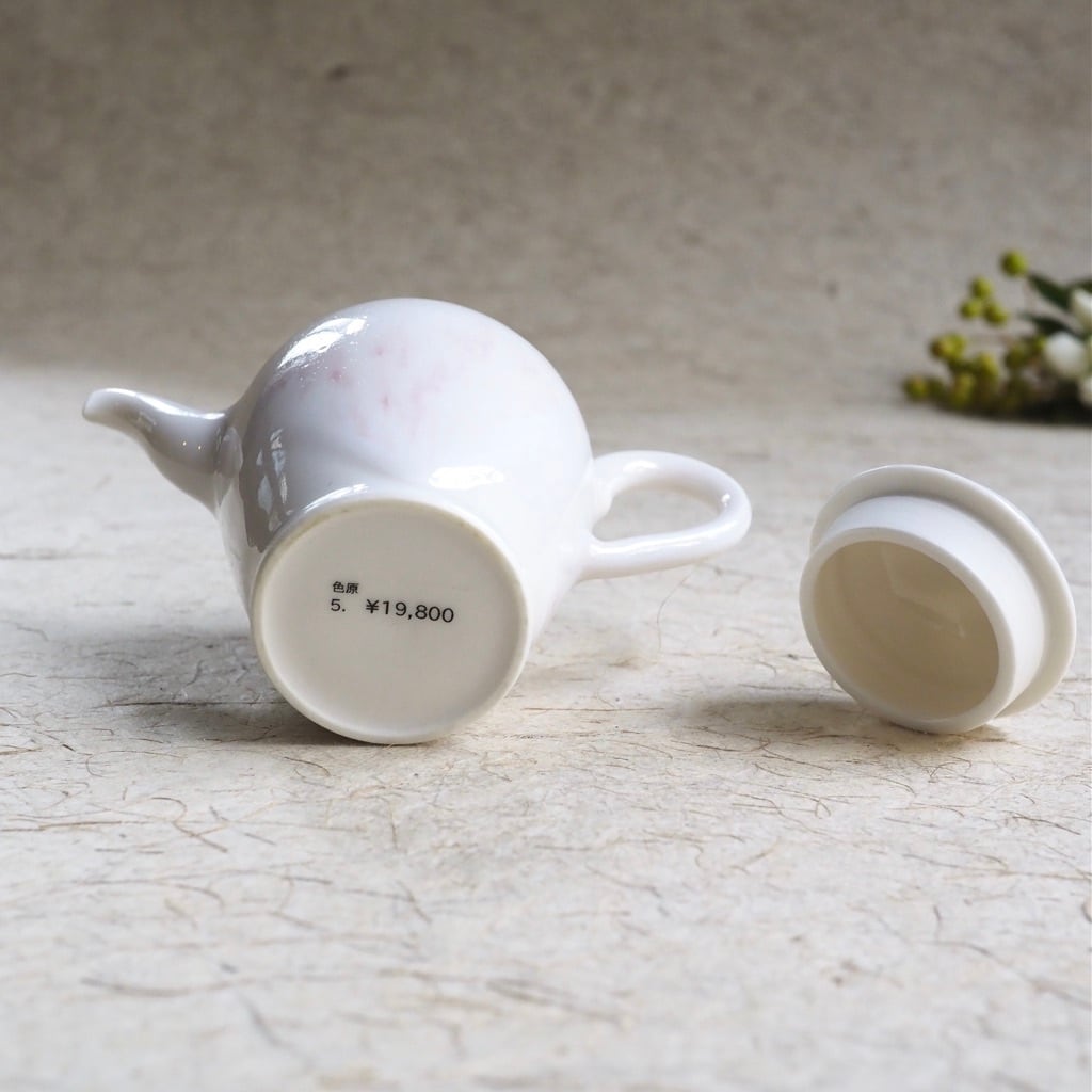 色原 昌希/茶壺 桃花釉