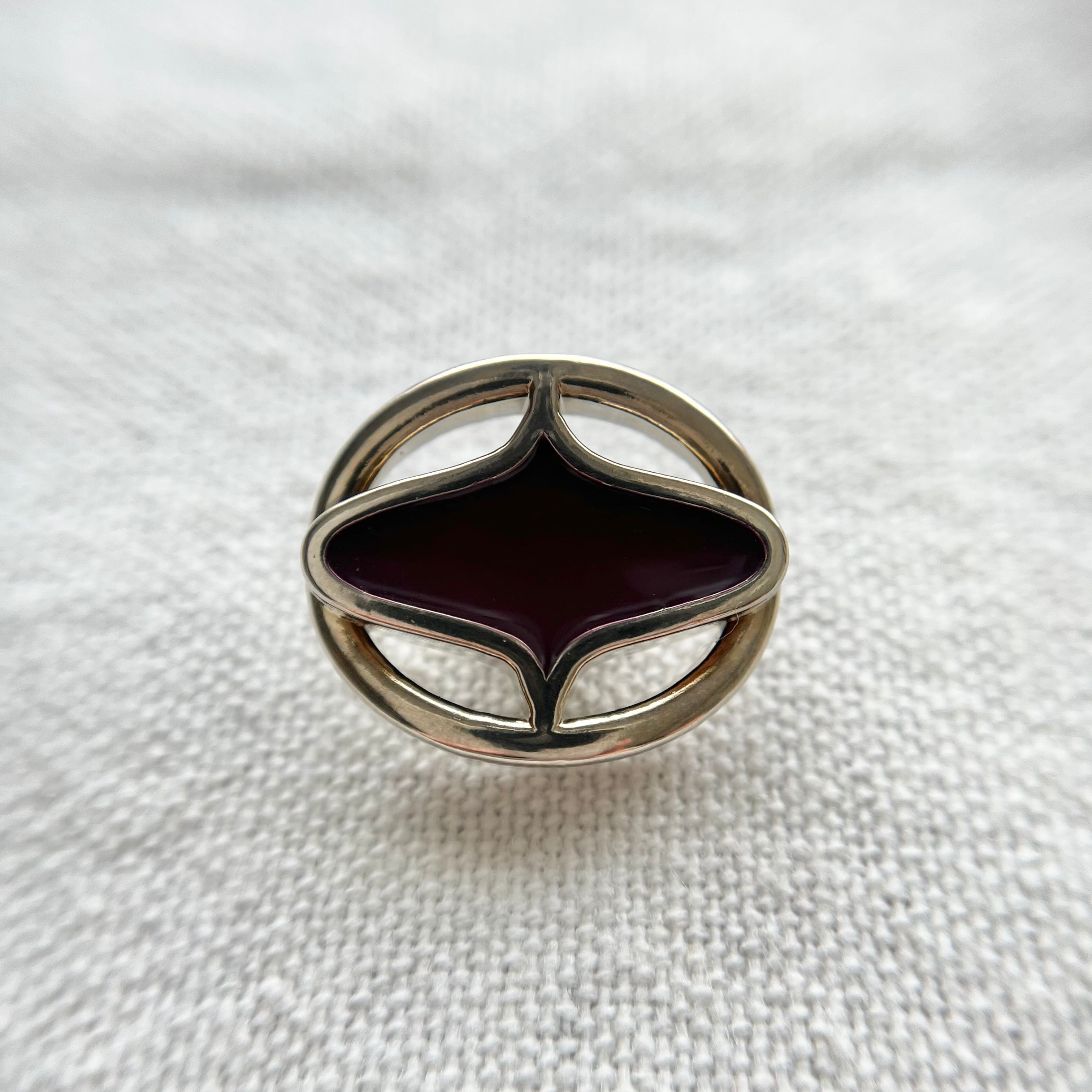 オーバル シルバー×エナメルパープル 20㎜