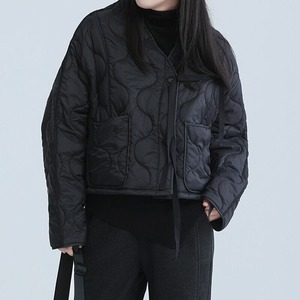 Embossed Ribbon No-Collar Jacket【TR3258】