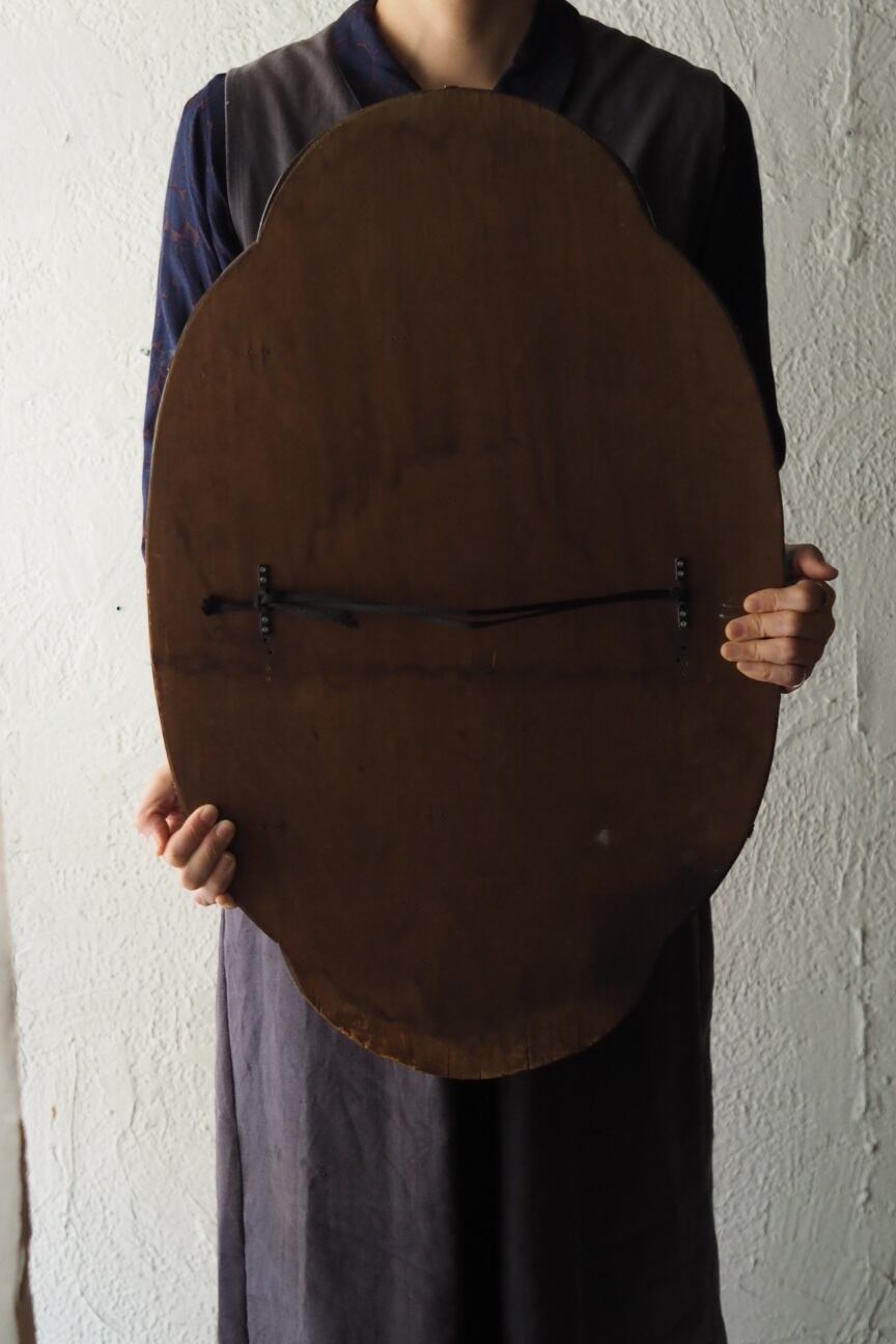 カットガラスオーバルミラー-antique oval mirror | アンティーク