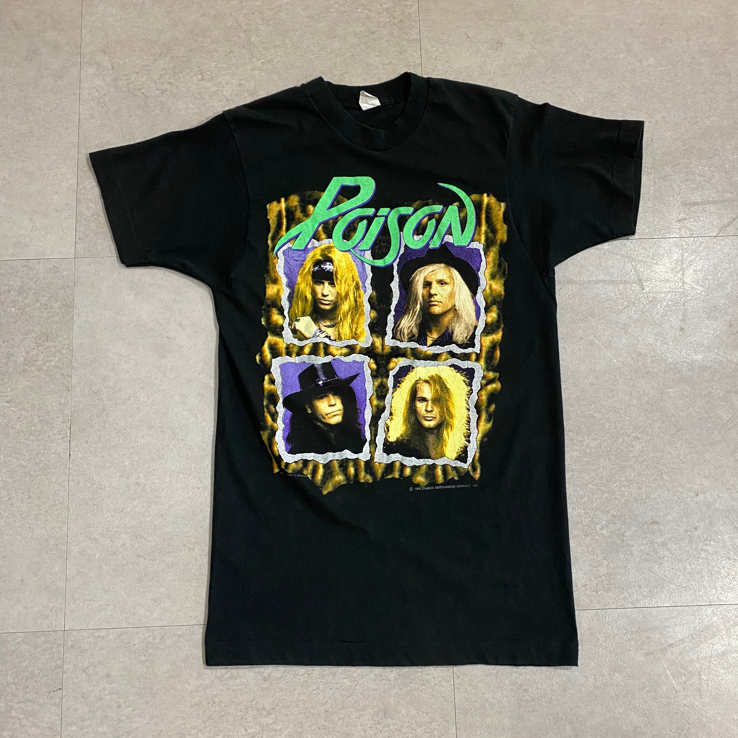 USA製 90年代 size : M【 poison 】ポイズン バンドTシャツ ツアーT ...