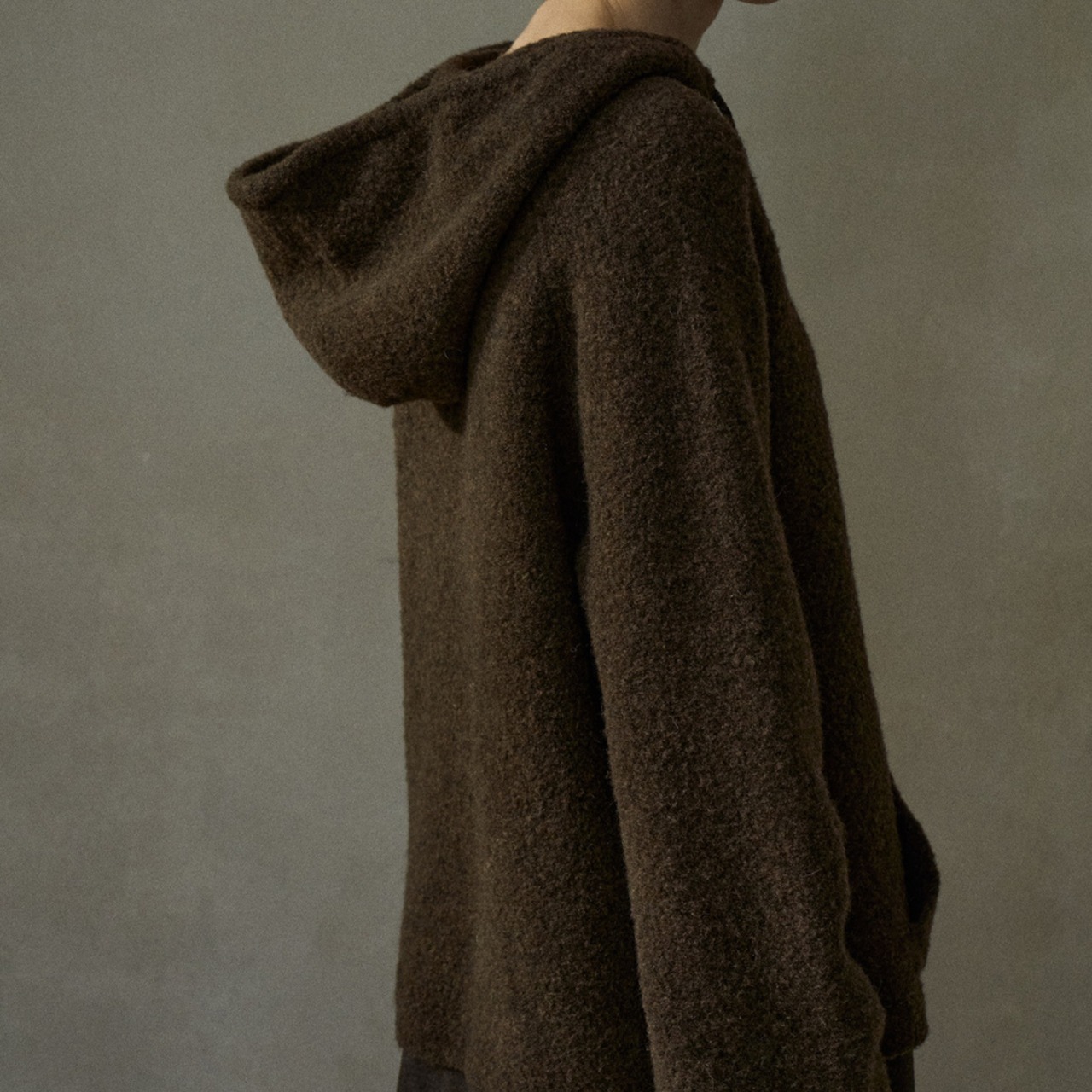 Textured Hoodie Pullover T3780