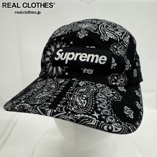 Supreme バンダナ柄 ブラックキャップ Supreme/シュプリーム【21SS】Bandana Camp Cap/バンダナ キャンプ