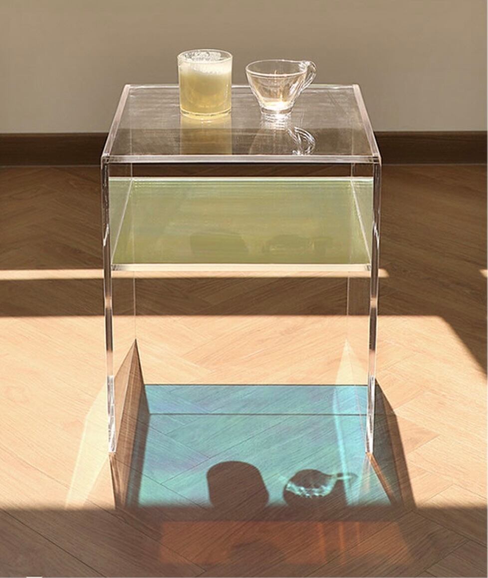 hologram clear 2ier saide table / ホログラム クリア 2段 サイド