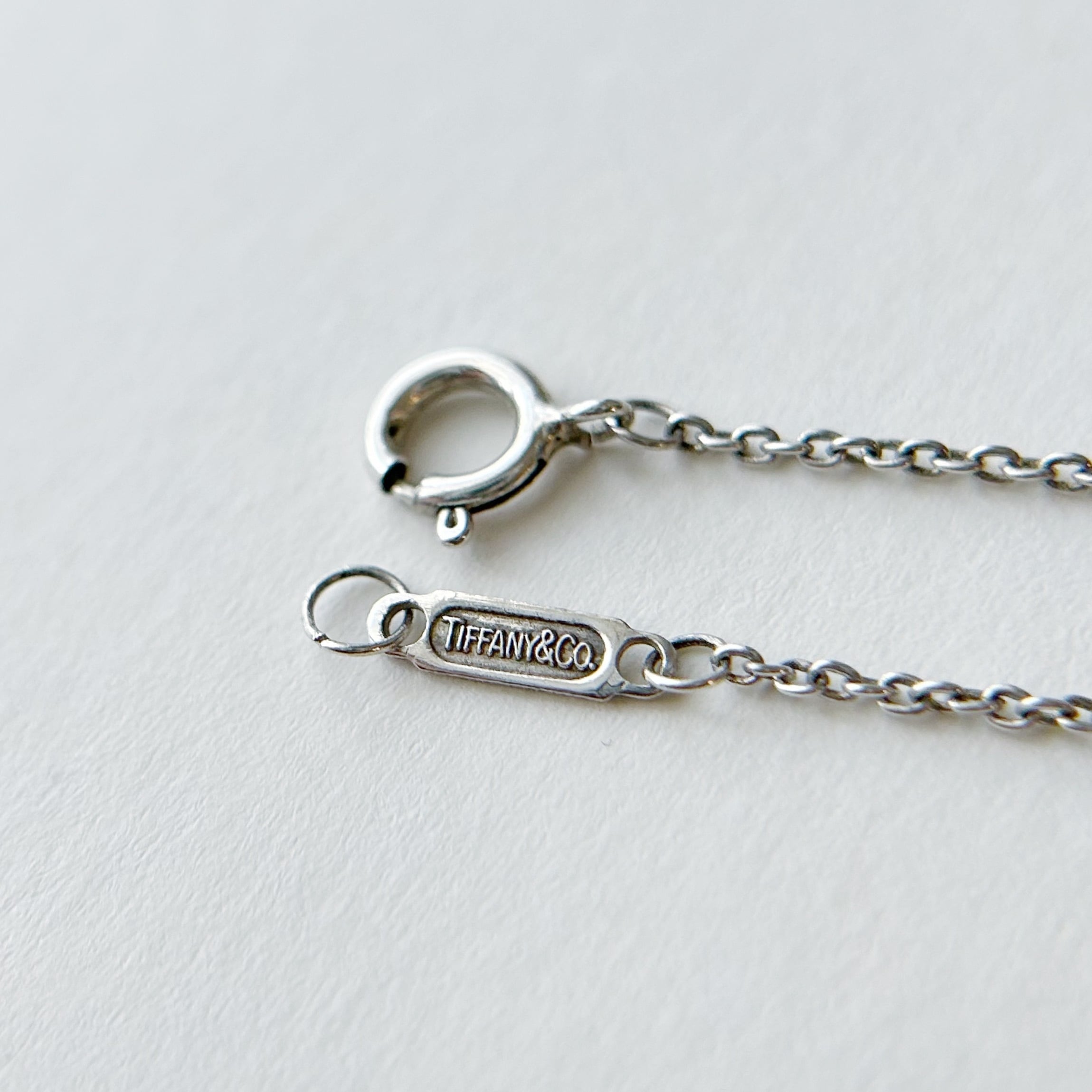T7071】Tiffany&Co. ribbon necklace/silver925/ティファニー
