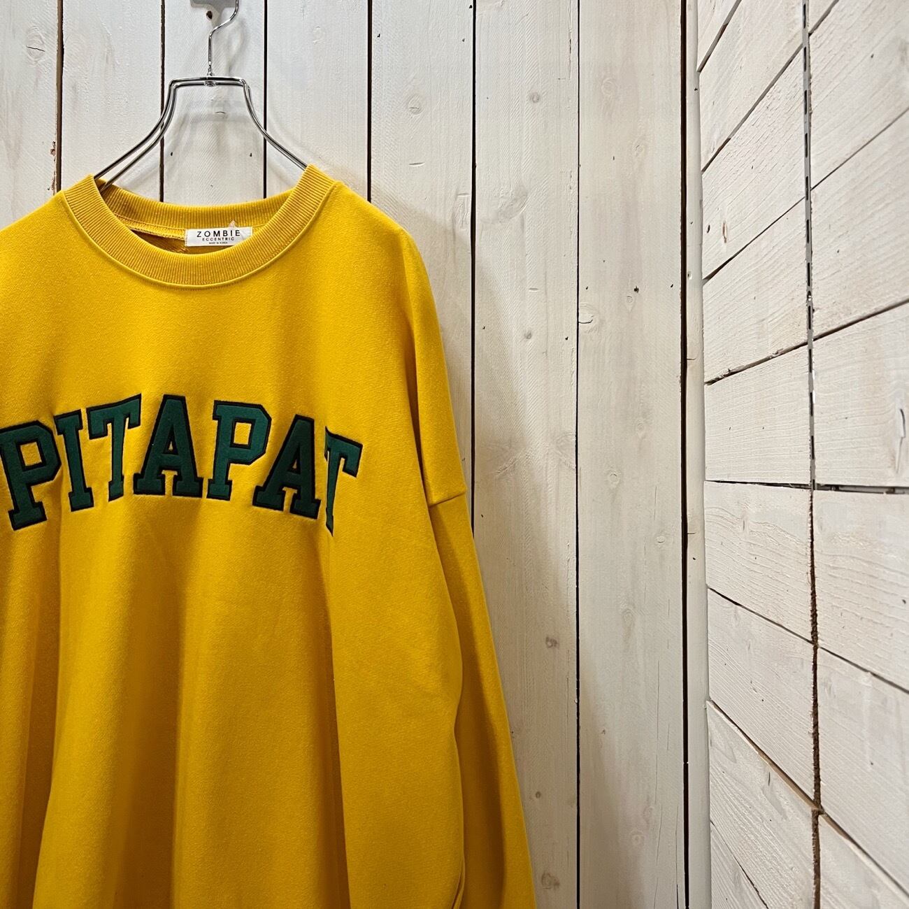 221852-7】PITAPAT logo embroidered crew neck sweatshirt / PITAPAT ...
