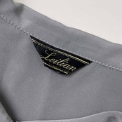 Leilian レリアン タック デザイン 長袖シャツ ブラウス /グレー レディース レトロ