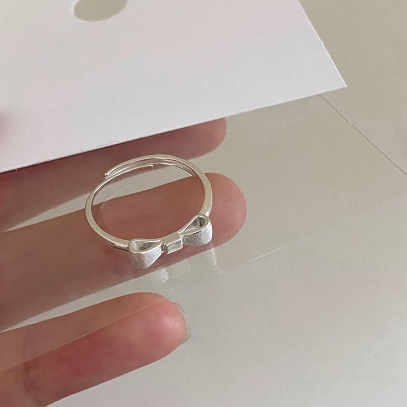 100% S999シルバーリング リボン | H₂O シルバーアクセサリーの