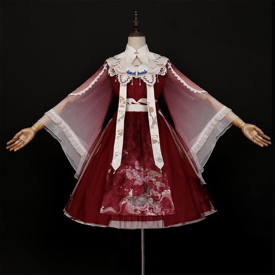 中華ロリィタ チャイナドレス 漢服 セットアップ ケープ ジャンパー