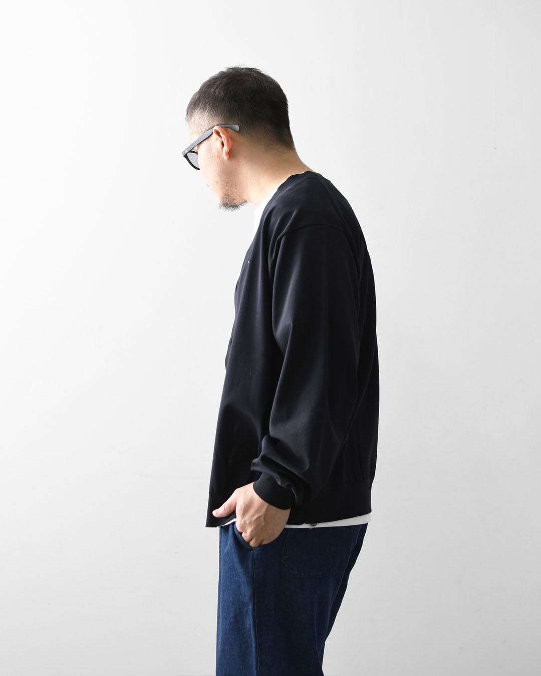 DANTON [ダントン] M Jersey Knit V-Neck Cardigan [DT-D0138YSD
