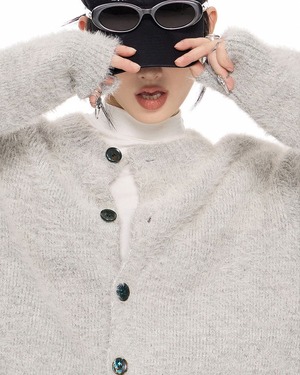 ボタンフロントニットカーディガン 3color A0758