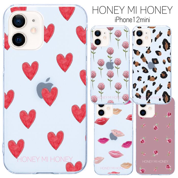 Iphone12mini Honey Mi Honey クリア ケース カバー ハード ハードケース クリアケース かわいい グッズ ハニーミーハニー 簑島三佳 ハート リップ 花柄 バラ レオパード ヒョウ柄 アイフォン トゥエルブ ミニ Iphone 12 Mini 5 4inch スマホケース スマホカバー S Ow