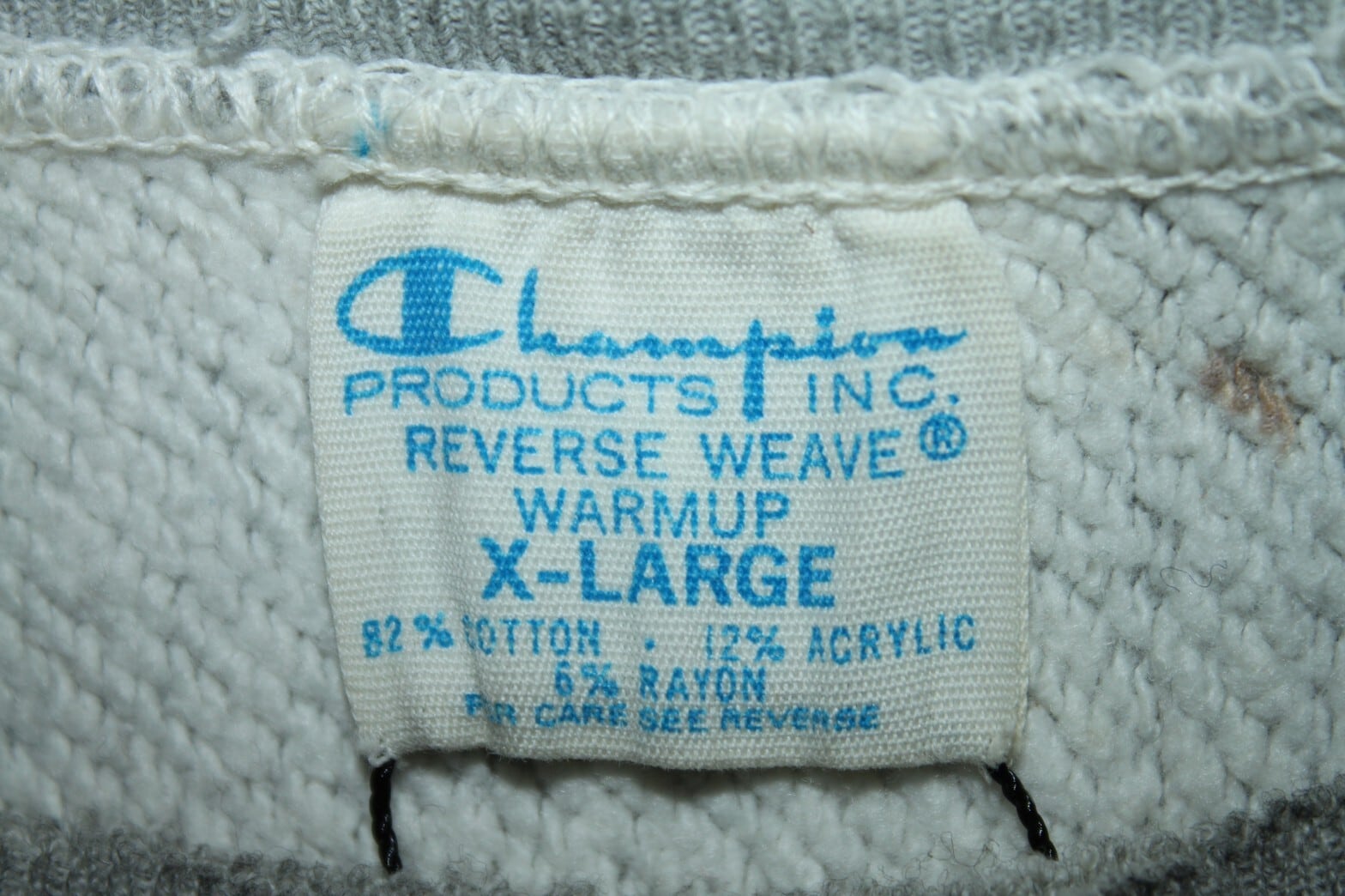 70s Champion Reverse Weave 青単後期 3段College XL USA製 | VOLAR