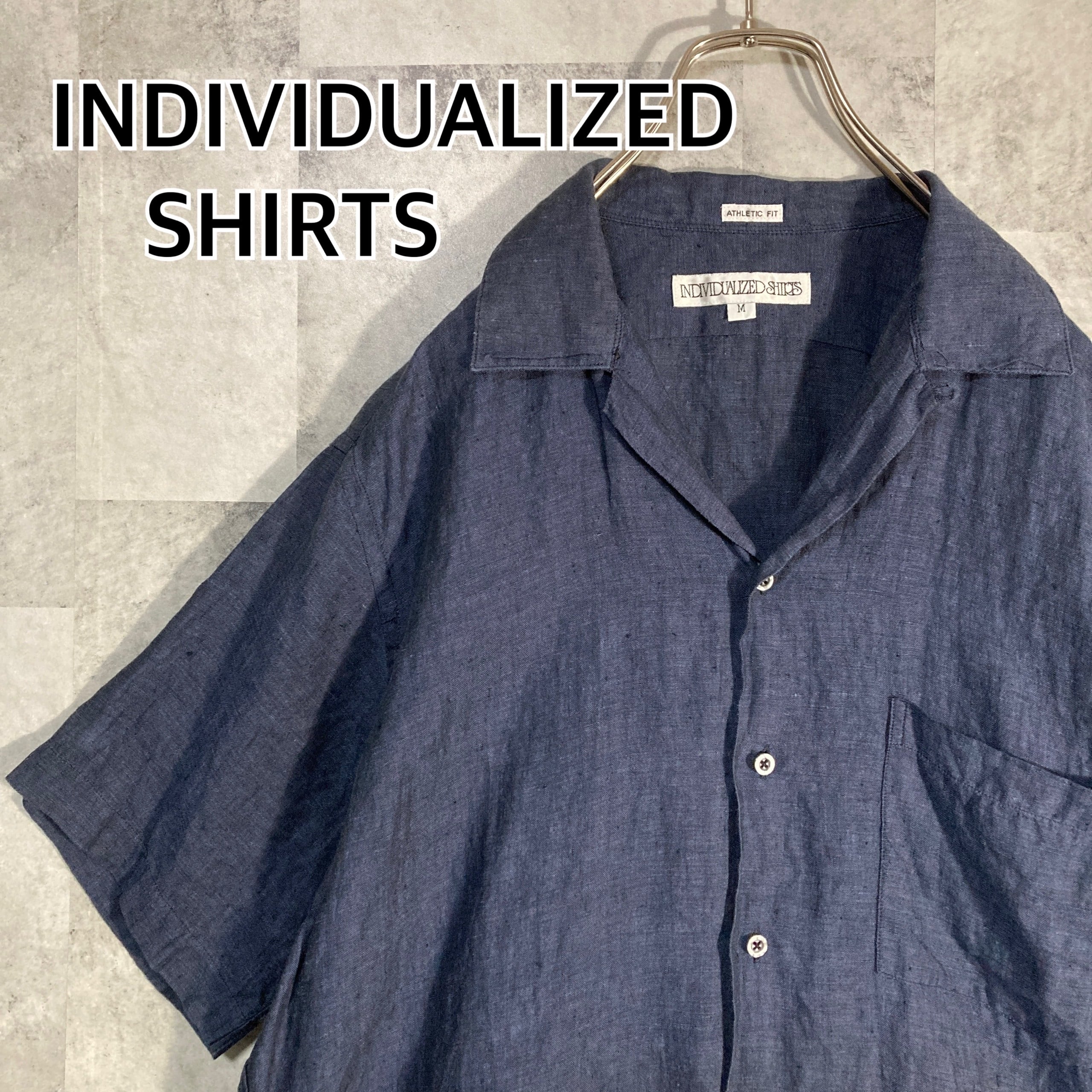 インディヴィジュアライズドシャツ　近年モデル　オープンカラーシャツ　M〜L USA製 INDIVIDUALIZED SHIRTS インディヴィジュアライズド シャツ 長袖