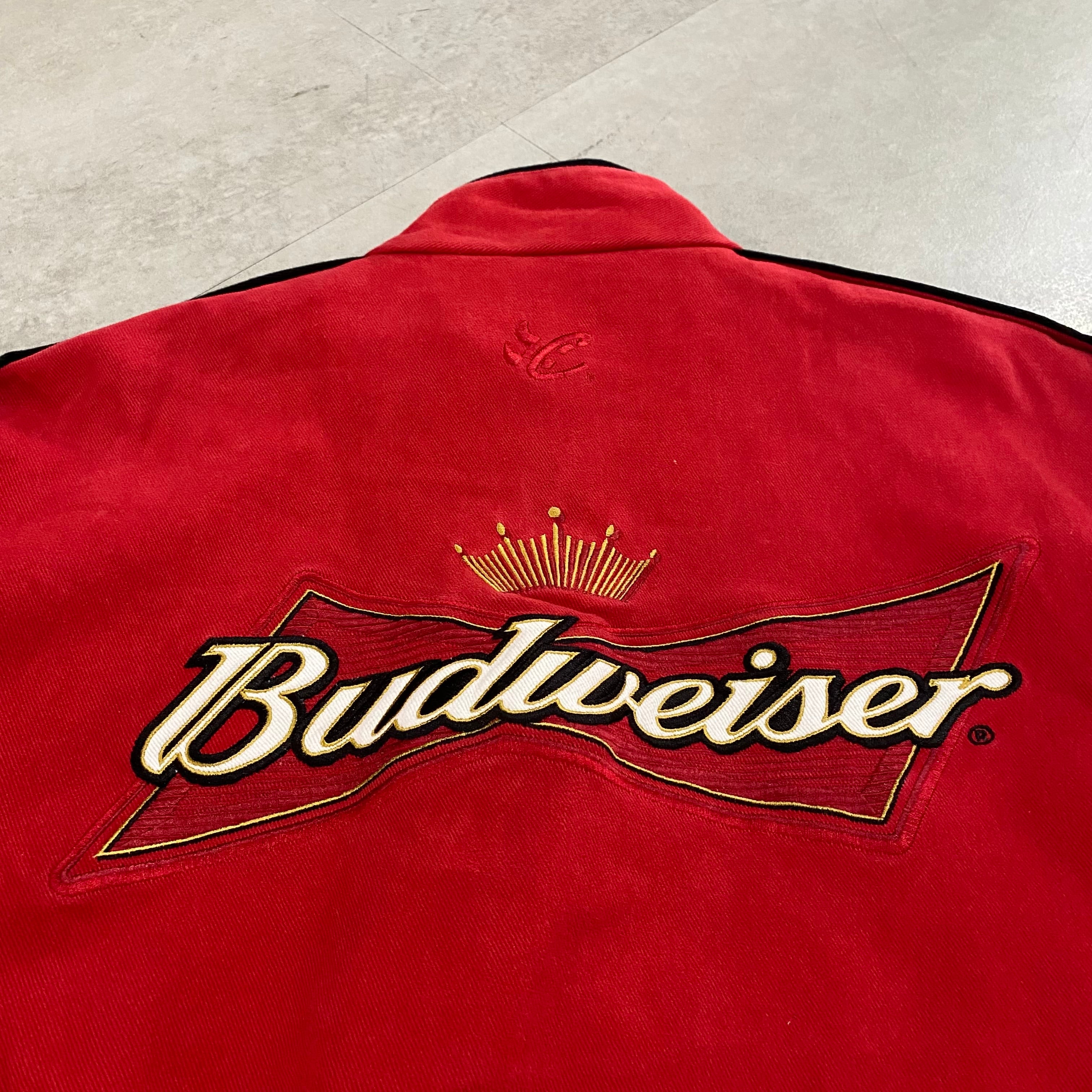 size:XL【 Budweizer 】バドワイザー CHASE レーシングジャケット 赤