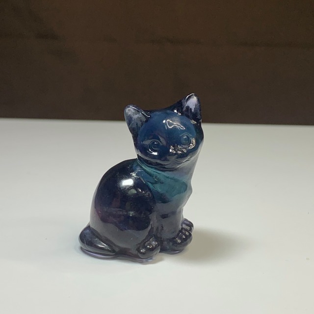 2.ペリドット招財樹×フローライトねこ