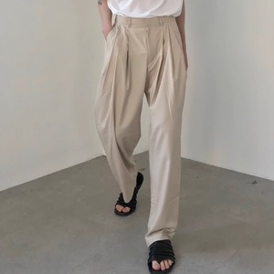 ルーズ立体プリーツモードパンツ　0780