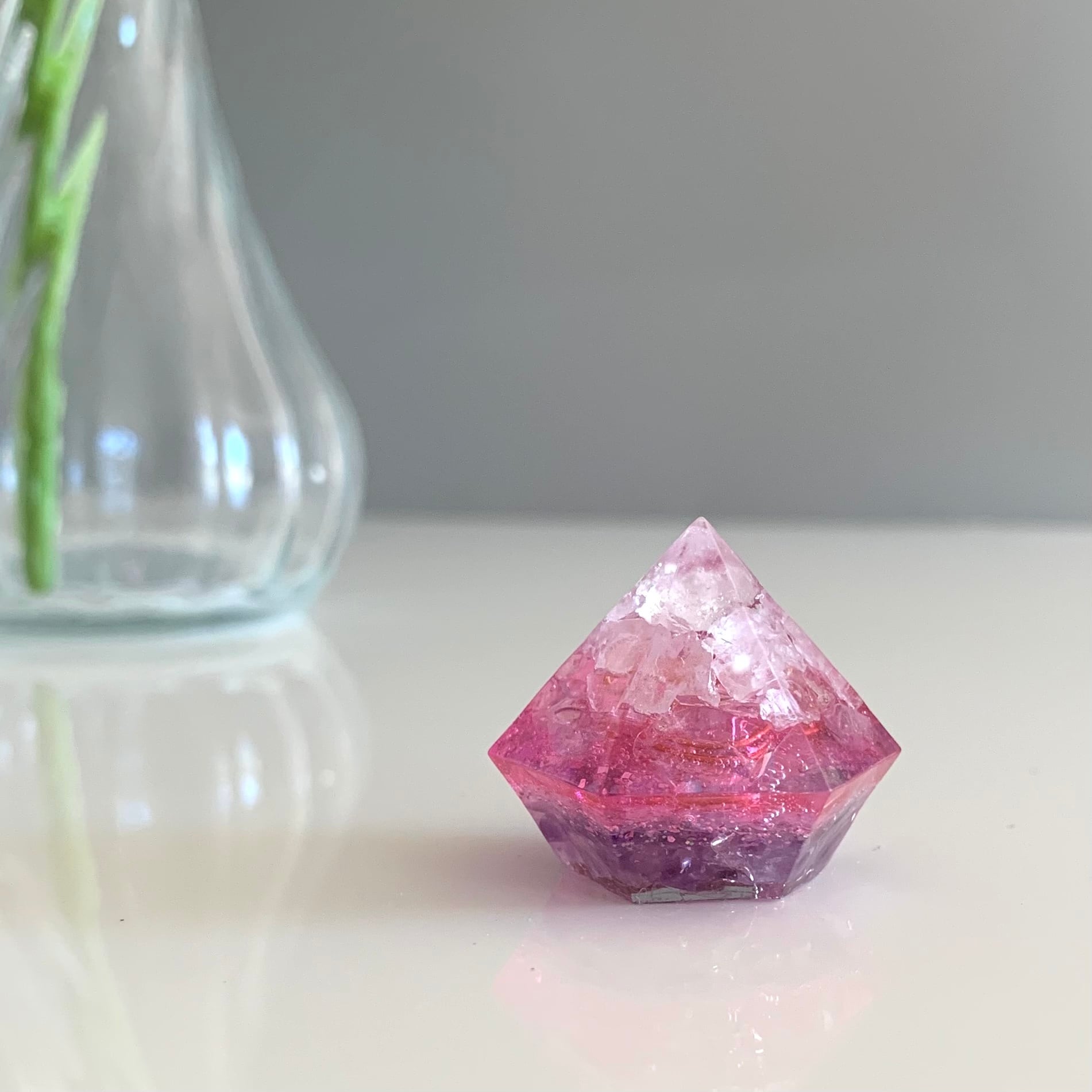 ラベンダーアメジスト-Lavender Amethyst-』盛り塩オルゴナイト｜Salt