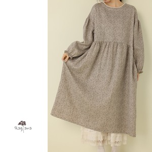小花柄 パフスリーブワンピース 3col Y 260008